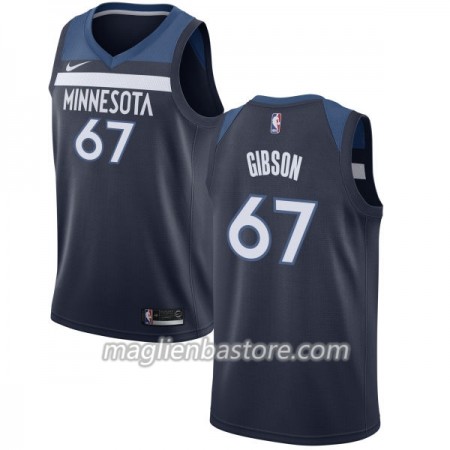 Maglia NBA Minnesota Timberwolves Taj Gibson 67 Nike 2017-18 Navy Swingman - Uomo